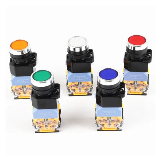 AD16-22DS Green Push Button Switch Self Locking (110V) - (AD20865)