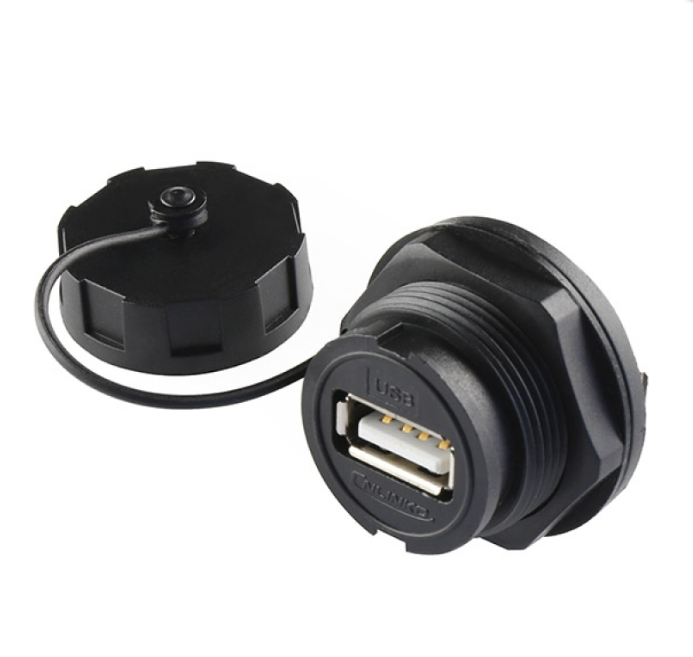 Waterproof USB 2.0 Connector - Panel Mount (Female to Female) - (AD80601)