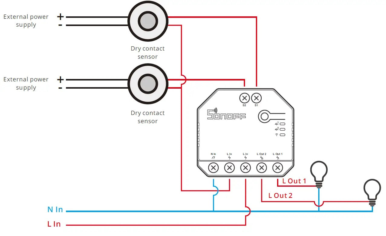 Sonoff Dual R3 2-Gang Dual Relay Module - (AD80113)
