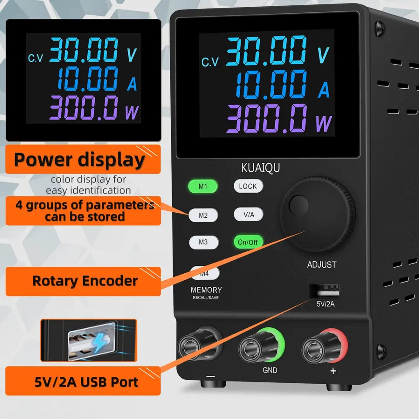 SPPS305D-232 Programmable Switching Power supply: 30V @ 5A - (AD36975)