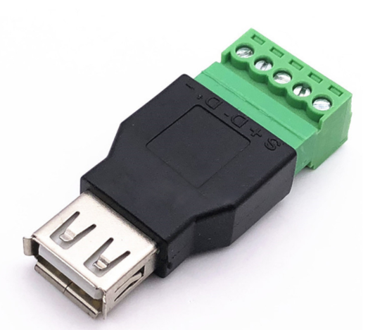 USB 2.0 Type A Female to 5 Pin Screw Connector - (AD80607)