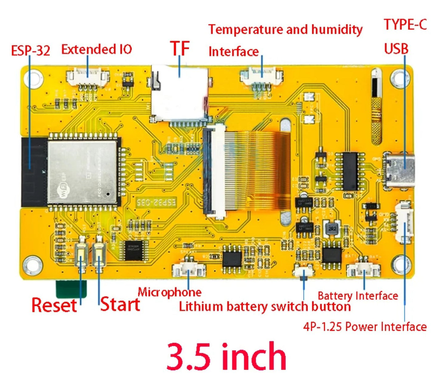 ESP32 Development Board WiFi Bluetooth 3.5'' Display TFT Module Touch Screen - (AD25691)