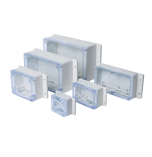 (115*90*55mm) Transparent Waterproof Enclosure Box IP67 with Mounting Flanges - (AD13588)