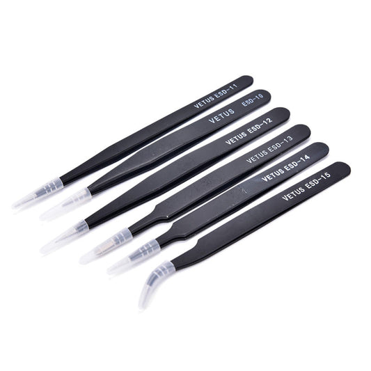 Kit Precision Tweezer Stainless Steel Anti Static [6 PCS] - (AD6356)