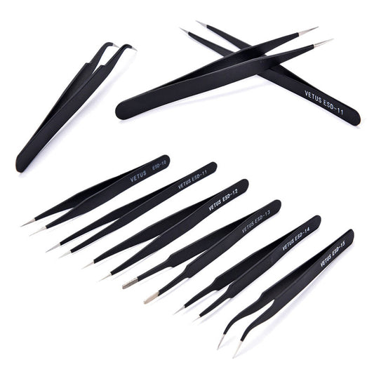 Kit Precision Tweezer Stainless Steel Anti Static [6 PCS] - (AD6356)