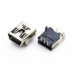 Mini USB Type B Female Right Angle Connector - (AD2490)