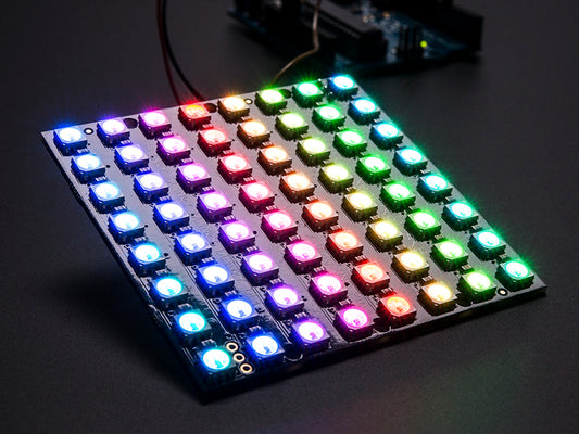 NeoPixel NeoMatrix 8x8 - 64 RGB LED Pixel Matrix - (AD23361)
