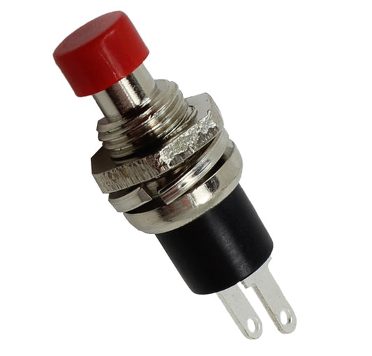 PBS-105 Red Knob Push Button Momentary Panel Mount SPST-NO - (AD24773)