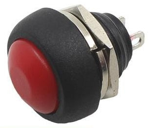PBS-33B Red Waterproof Momentary Push Button Switch Round 12mm - (AD17901)