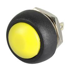 PBS-33B Yellow Waterproof Momentary Push Button Switch Round 12mm - (AD18052)