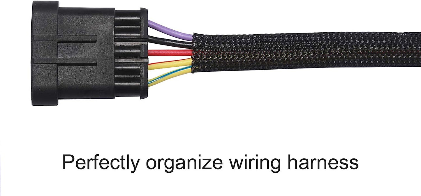 1 inch PET Expandable Braided Sleeving – Black (1 Meter) - (AD83322)