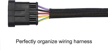 1 inch PET Expandable Braided Sleeving – Black (1 Meter) - (AD83322)