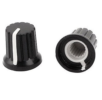 Black Plastic Knob with White Pointer - (AD2894)