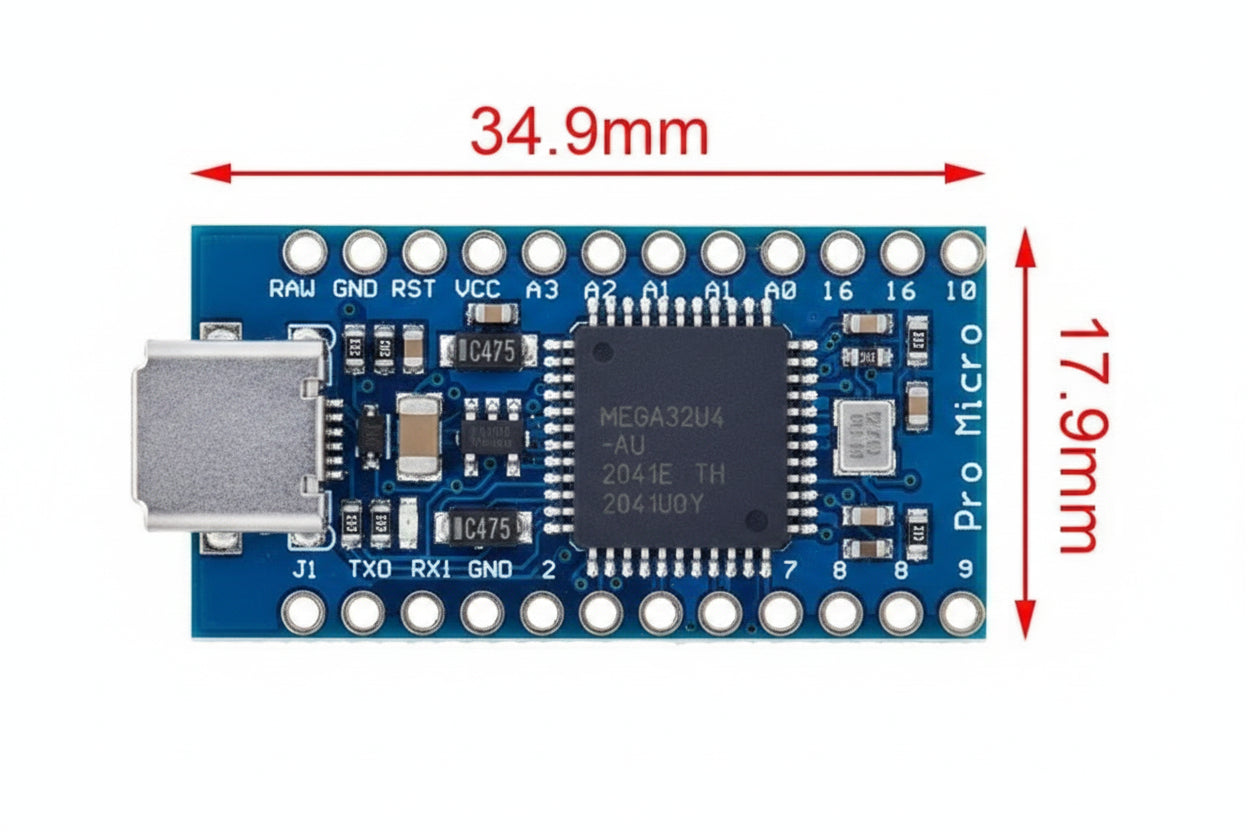 Arduino Pro Micro 5V 16MHz Type-C (Generic) - (AD36475)