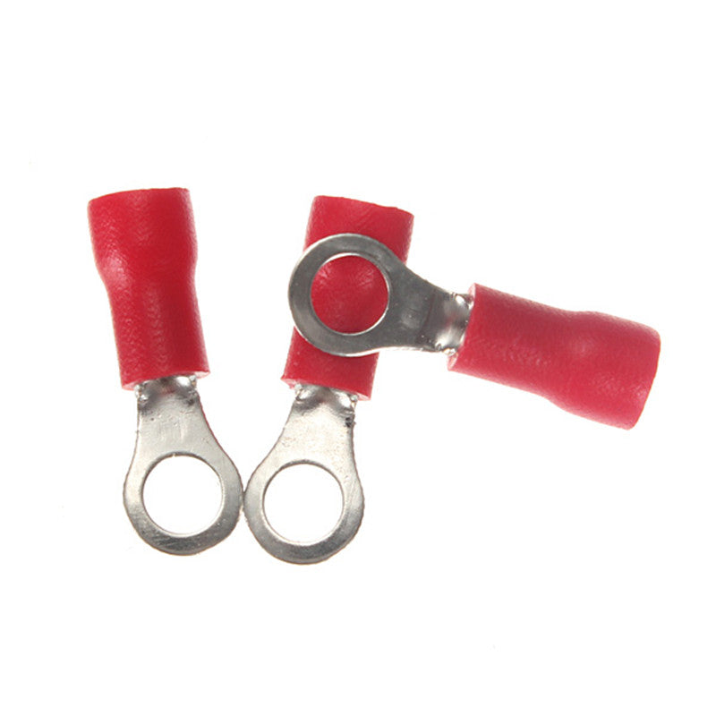 T-22 Ring Terminal #6 Red [18-22AWG] - 1/4'' - (AD12456)