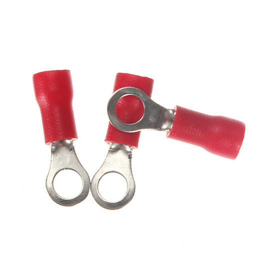 T-22 Ring Terminal #6 Red [18-22AWG] - 1/4'' - (AD12456)
