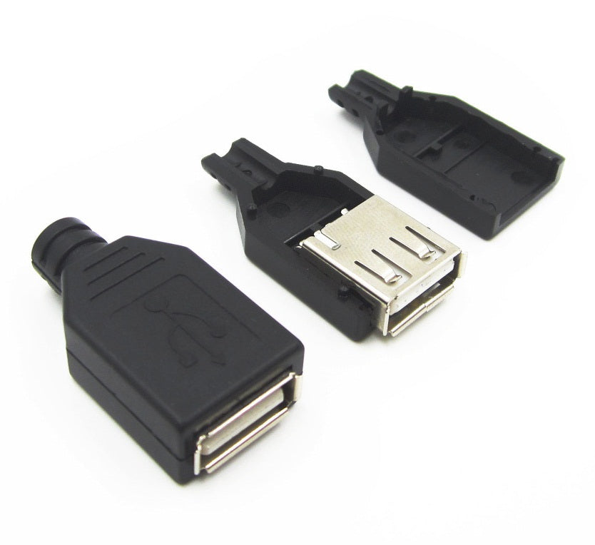 USB Type-A Plug 4 Pin Female Plastic Cover - (AD25819)