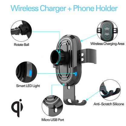 ARG-AC-0161BK 15W Wireless Fast Charger Car Mount Vortex M2 - (AD86832)