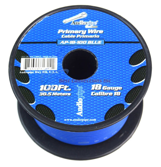 AP-18-100BL Cable Automotriz 18 AWG Azul [ROLLO 30 METROS] - (AD22605)