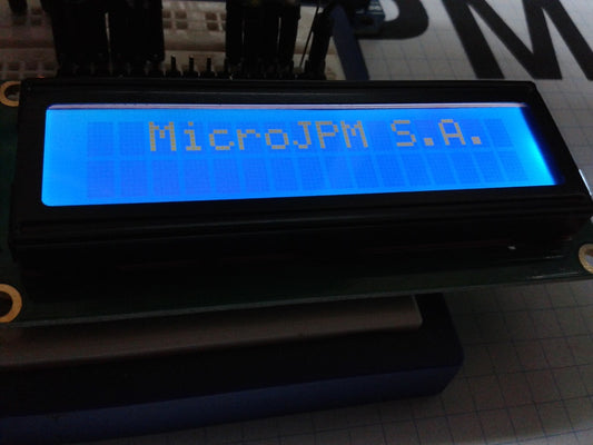 Blue Display 16x2 w/ Serial Interface - (AD30797)