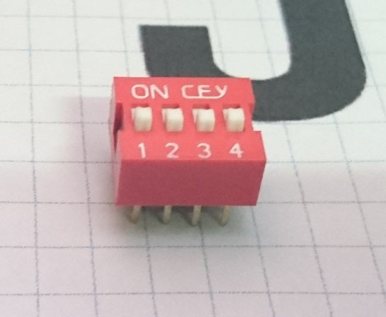 4-Bit Slide Type DIP Switch - (AD1291)