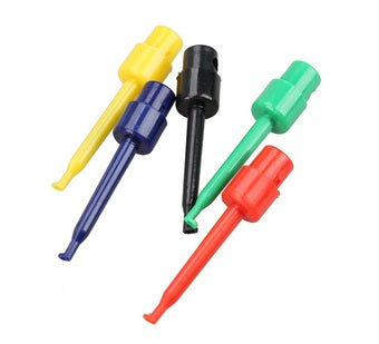 Black Round Single Hook Clip Test Probe - (AD12555)