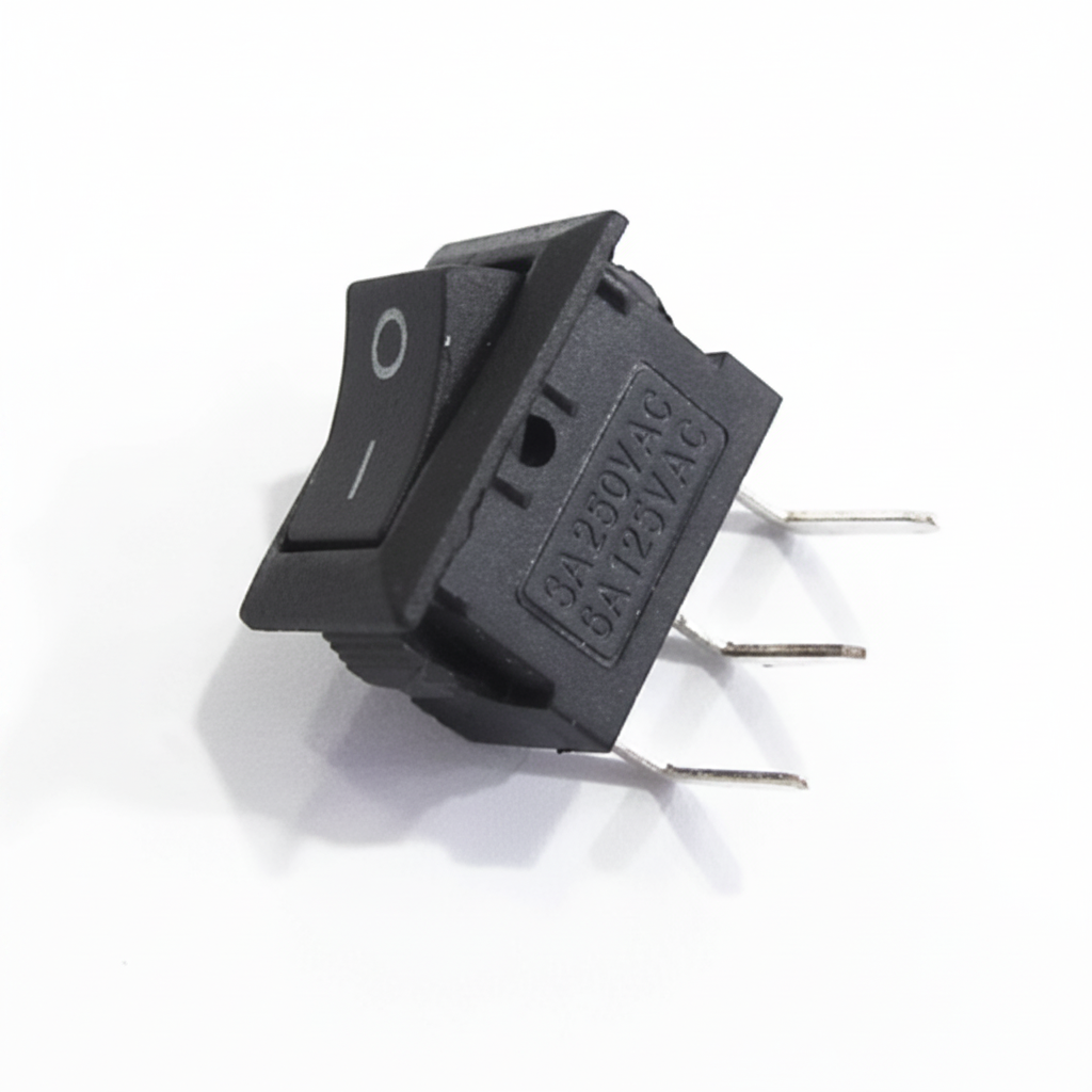 KCD11 Black Rocker Switch 3-Pin 2-Position - (AD37351)