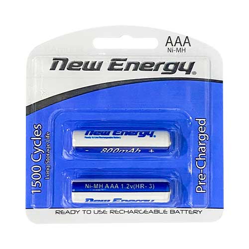 AAA New Energy Rechargeable Battery 1.2V 800mAh (2 Pieces) Ni-MH - (AD13189)