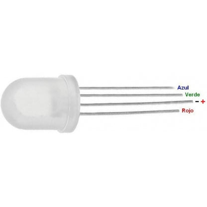 5mm Common Cathode Diffused RGB LED - (AD13920)