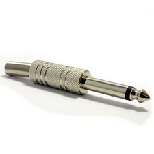 6.35mm 1/4" Mono Metal Plug with Spring - (AD14859)