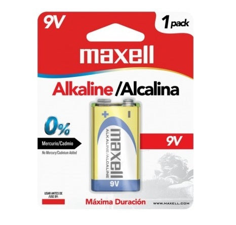 6LF22 Maxell 9V Alkaline Battery - (AD47896)