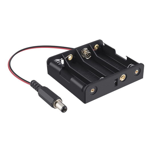 Battery Holder 4xAA with Plug - (AD34403)