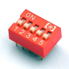 5-Bit Slide Type DIP Switch - (AD14737)